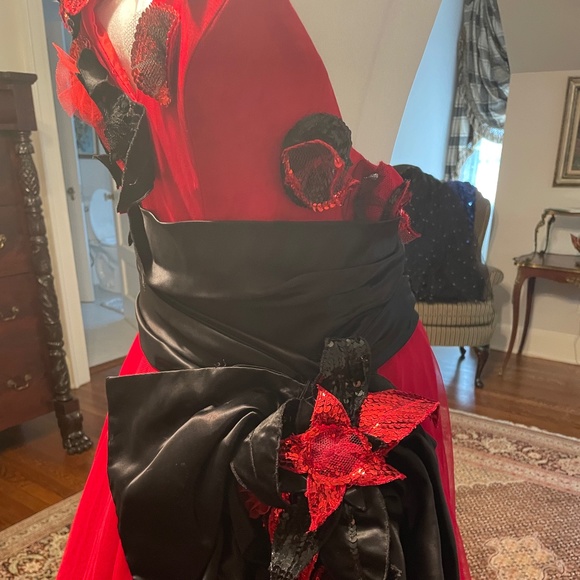 Luxury MICHEL-TELLIN DESIGNER PARIS Gown Worn Once 100%silk Video - Picture 9 of 14